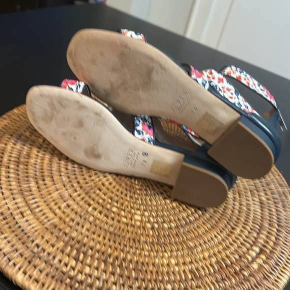 J. Crew Floral Strappy Sandals - Black and Multicolor - Picture 6 of 7